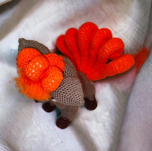 Handmade Crochet Amigurumi Pokemon Kanto Vulpix Stuffed Animal Toy - Picture 3 of 14